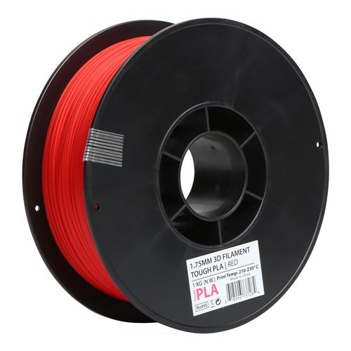 2-Pack SUPPLY3D PLA+ 3D Printer Filament 1.75 mm 1.0 KG - Engine Red
