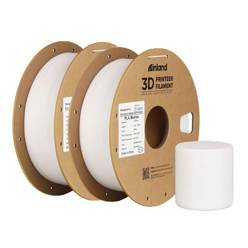 2-Pack SUPPLY3D PLA+ 3D Printer Filament 1.75 mm 1.0 KG White