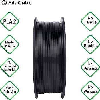 2-Pack SUPPLY3D 3D Printer ABS Filament 1 KG, 1.75 MM, Black