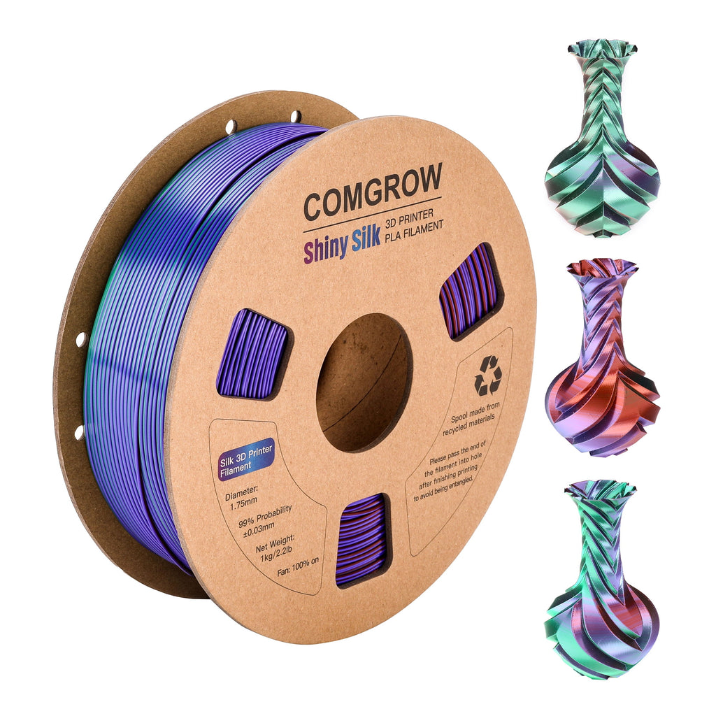 2-Pack SUPPLY3D PLA+ 3D Printer Filament 1.75 mm 1.0 KG Rainbow