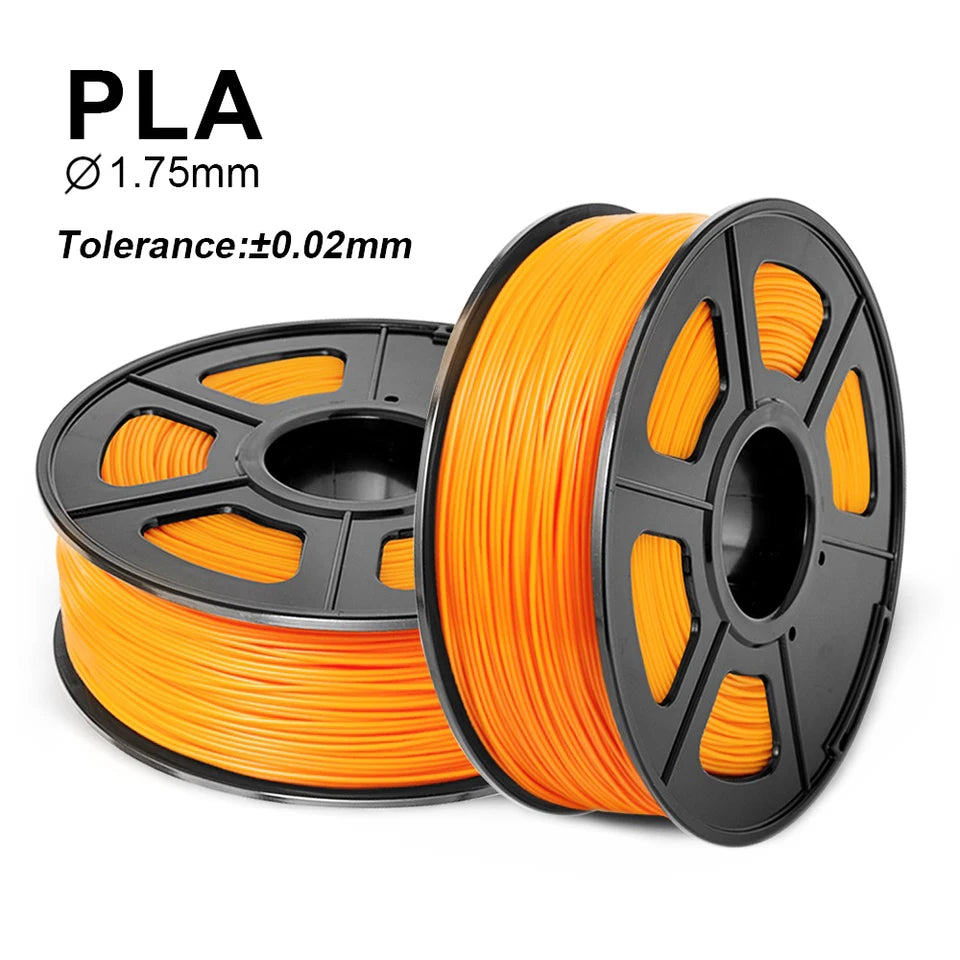 2-Pack SUPPLY3D PLA+ 3D Printer Filament 1.75 mm 1.0 KG - Orange