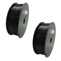 2-Pack SUPPLY3D 3D Printer ABS Filament 1 KG, 1.75 MM, Black