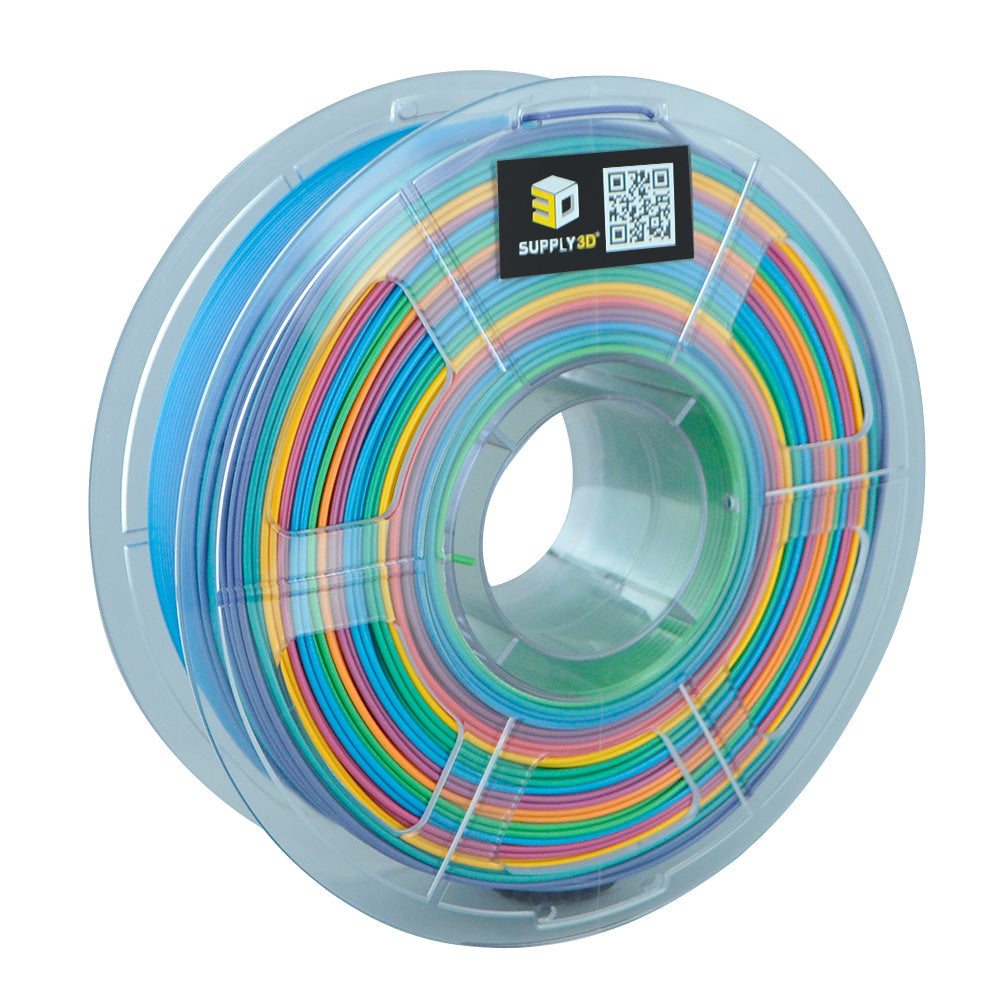 2-Pack SUPPLY3D PLA+ 3D Printer Filament 1.75 mm 1.0 KG Rainbow