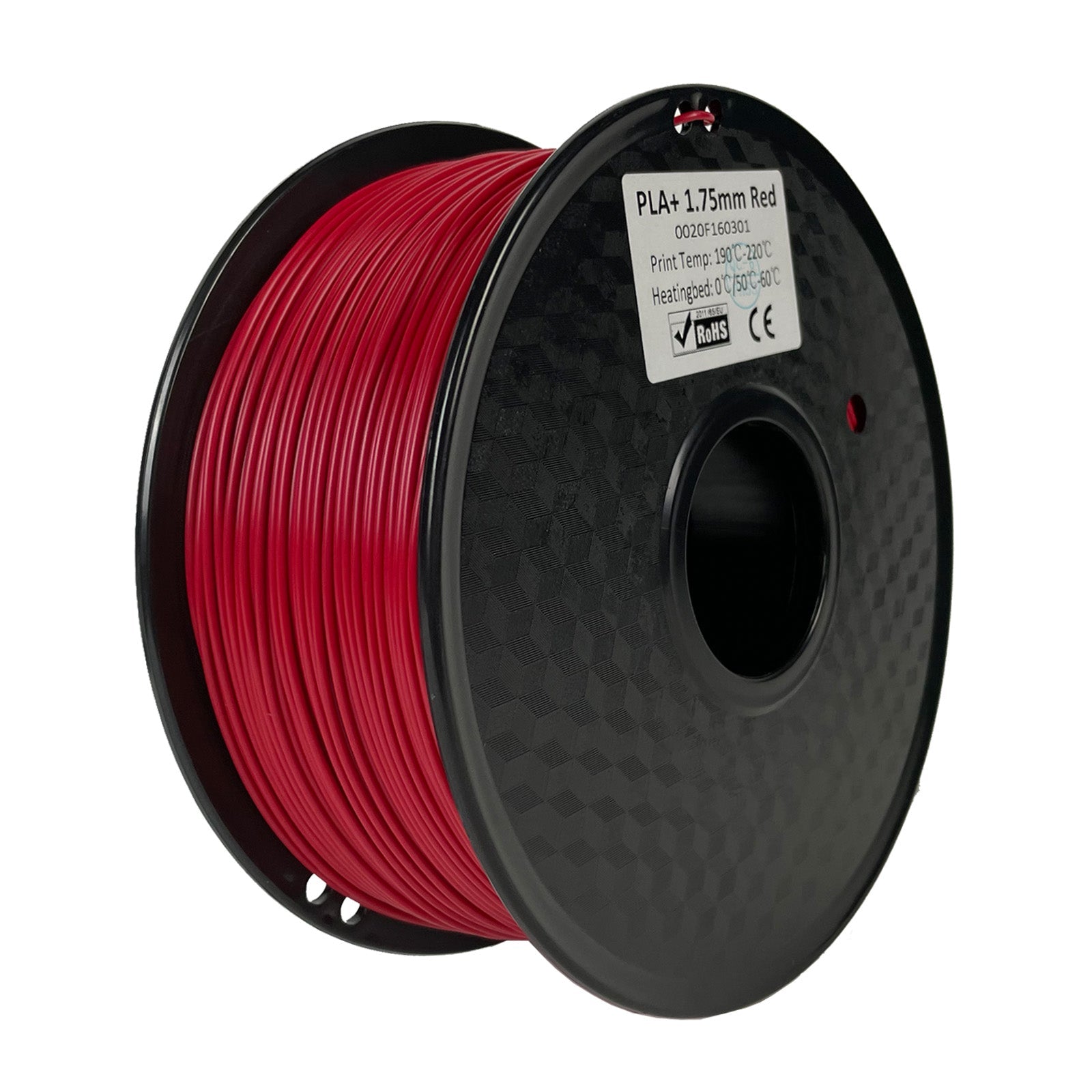 2-Pack SUPPLY3D PLA+ 3D Printer Filament 1.75 mm 1.0 KG - Engine Red