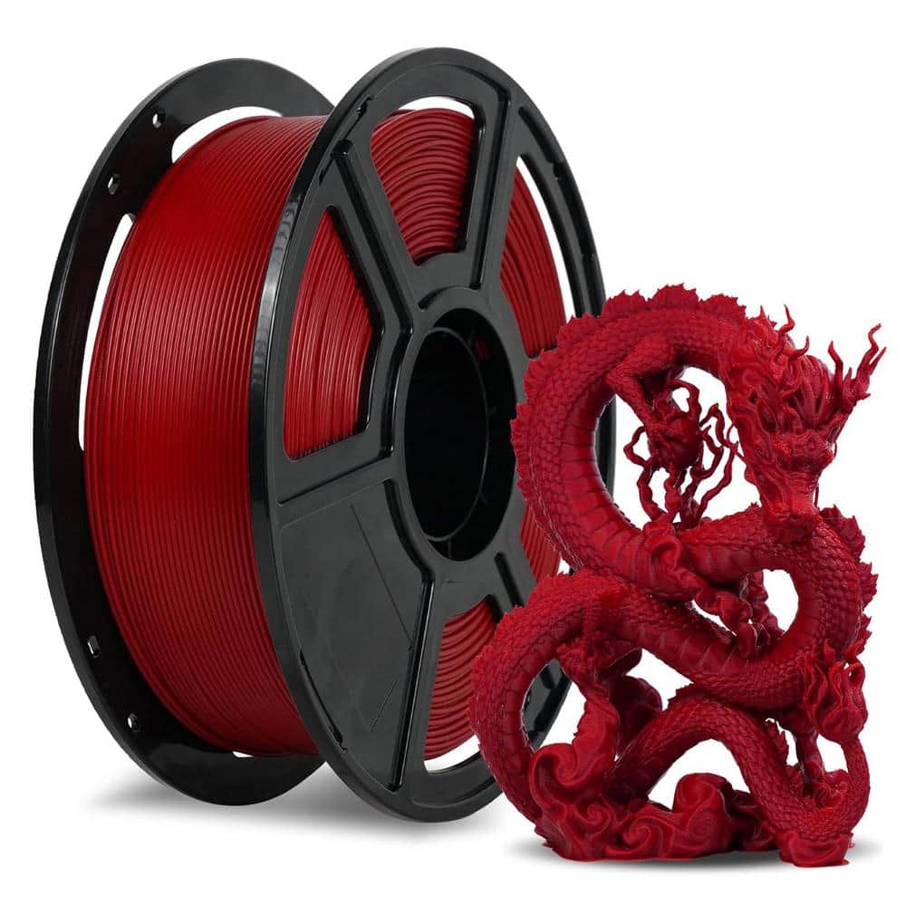 2-Pack SUPPLY3D PLA+ 3D Printer Filament 1.75 mm 1.0 KG - Engine Red