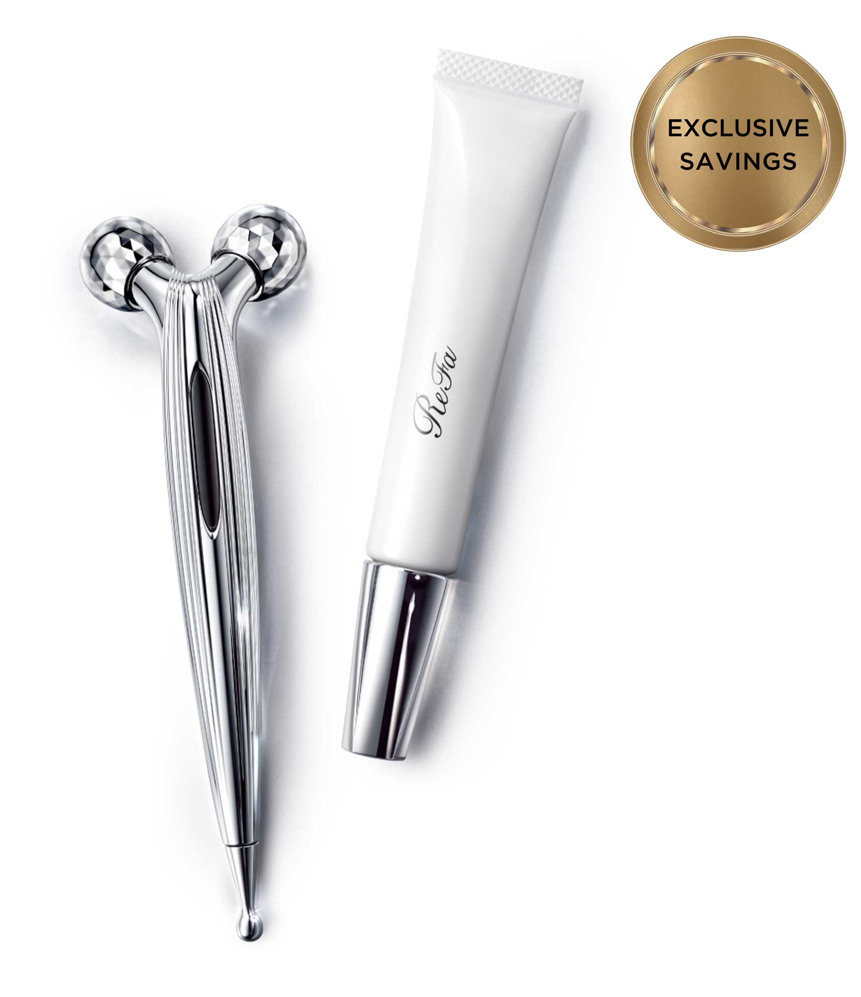 Eye Roller LUXE Set | A valuable set includes ReFa S CARAT RAY & EYE VEIL CREAM | Show your eyes some love! Care for the delicate eye area with a targeted treatment. 